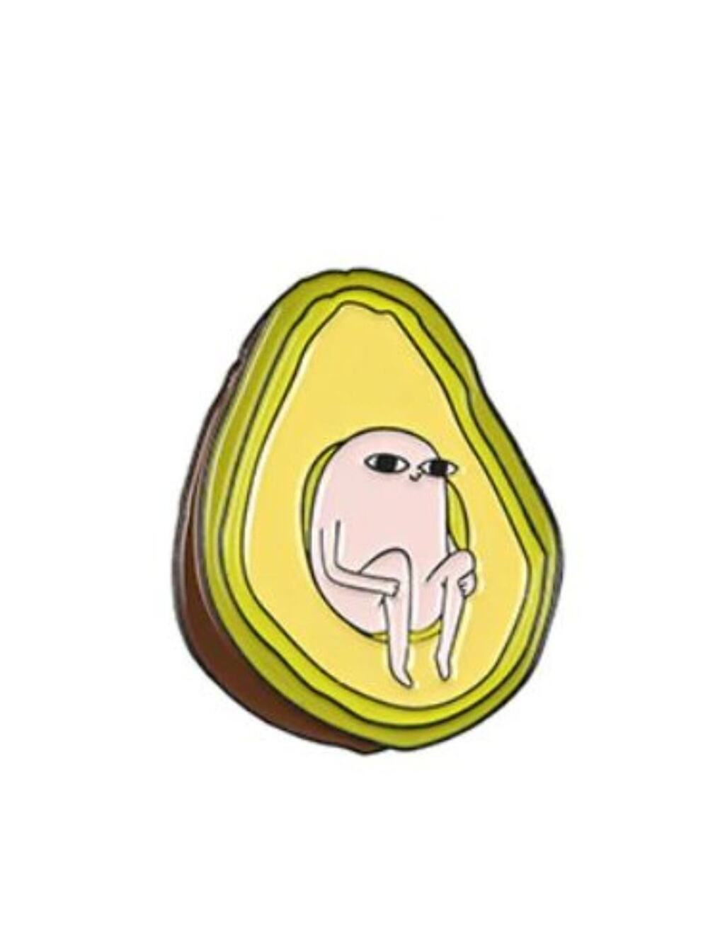 Humanoid Avocado Pin Brooch